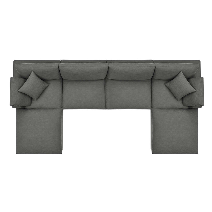 Commix Down Filled Overstuffed 6-Piece Sectional Sofa