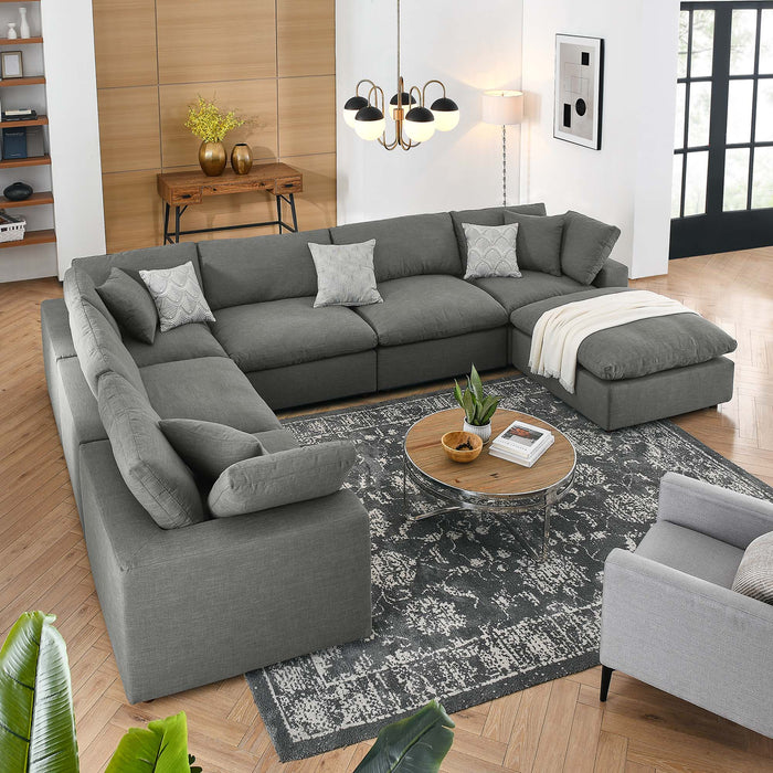 Commix Down Filled Overstuffed 7-Piece Sectional Sofa