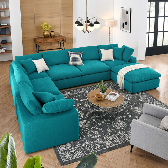 Commix Down Filled Overstuffed 7-Piece Sectional Sofa