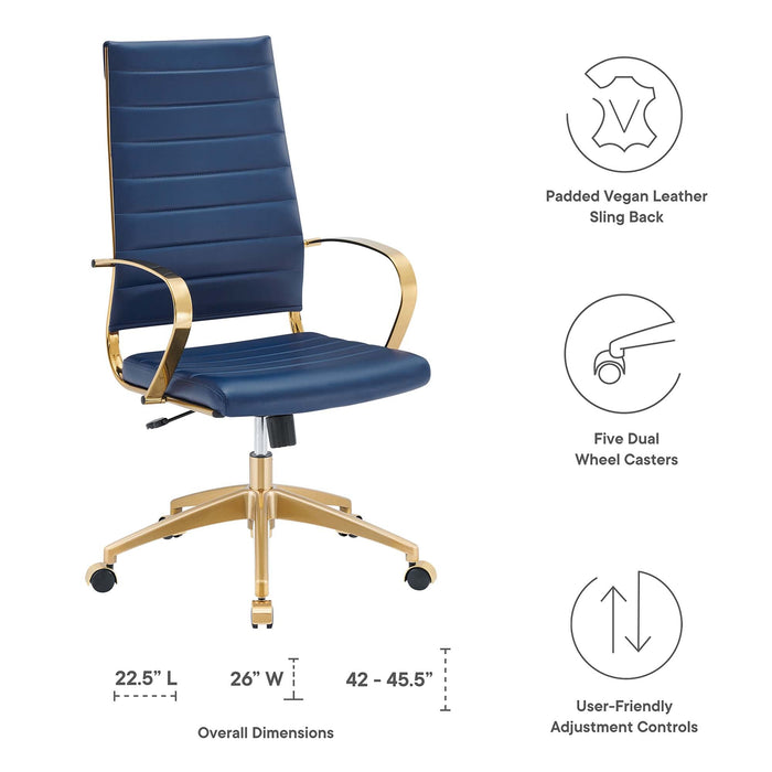 Jive Gold Stainless Steel Highback Office Chair