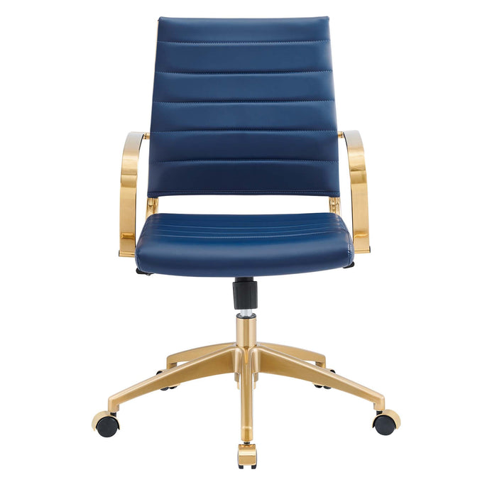 Jive Gold Stainless Steel Midback Office Chair