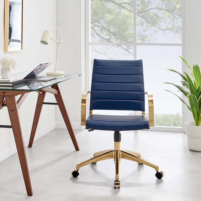 Jive Gold Stainless Steel Midback Office Chair