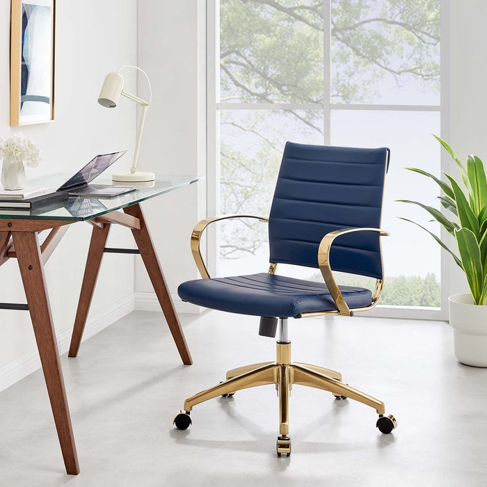 Jive Gold Stainless Steel Midback Office Chair