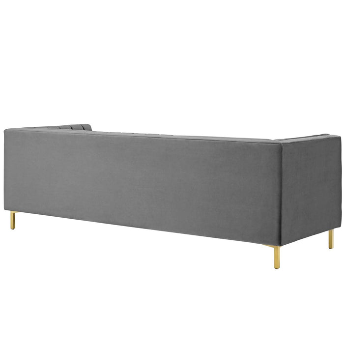 Ingenuity Channel Tufted Performance Velvet Sofa