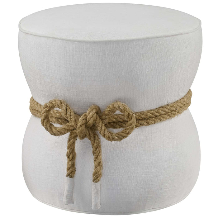 Beat Nautical Rope Upholstered Fabric Ottoman