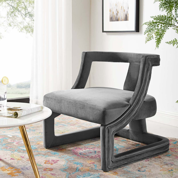 Requisite Accent Lounge Performance Velvet Armchair