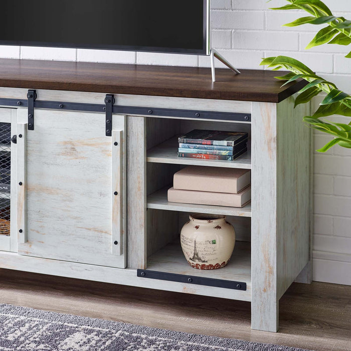 Bennington 71" Rustic Sliding Door TV Stand