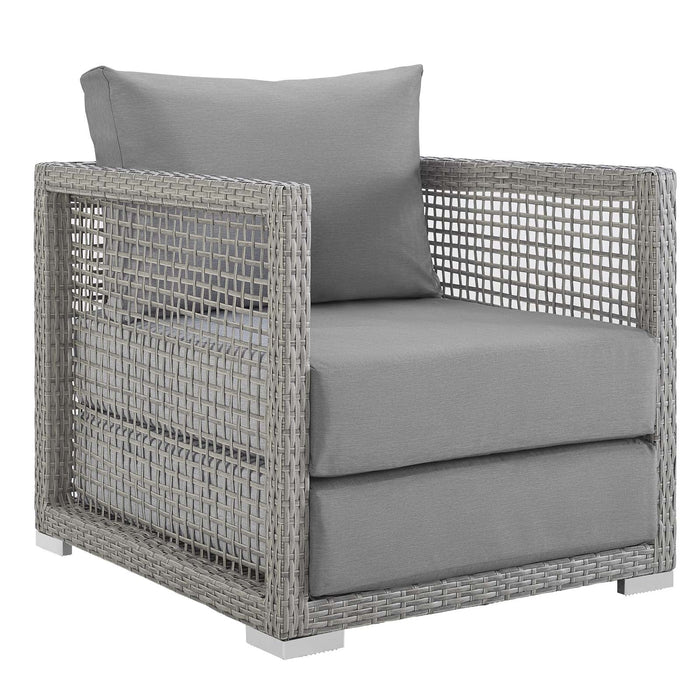 Aura 4 Piece Outdoor Patio Wicker Rattan Set