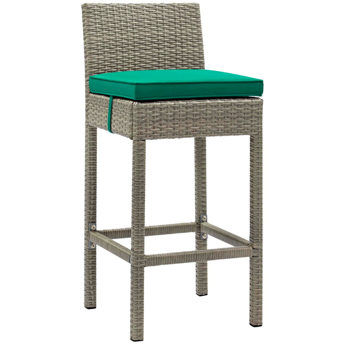 Conduit Outdoor Patio Wicker Rattan Bar Stool Set of 4