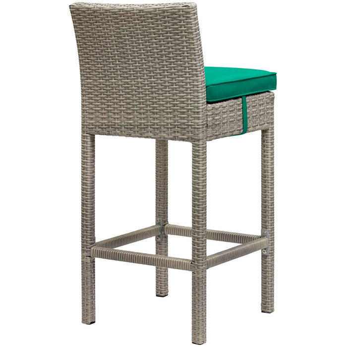 Conduit Outdoor Patio Wicker Rattan Bar Stool Set of 4