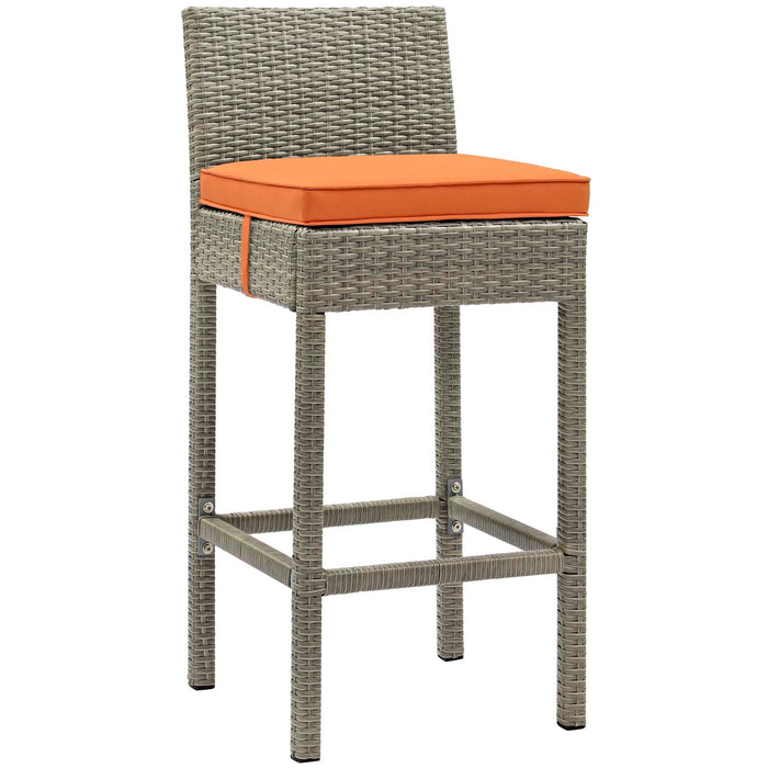 Conduit Outdoor Patio Wicker Rattan Bar Stool Set of 4