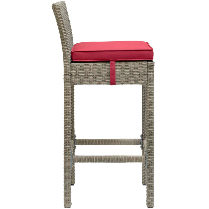 Conduit Outdoor Patio Wicker Rattan Bar Stool Set of 4