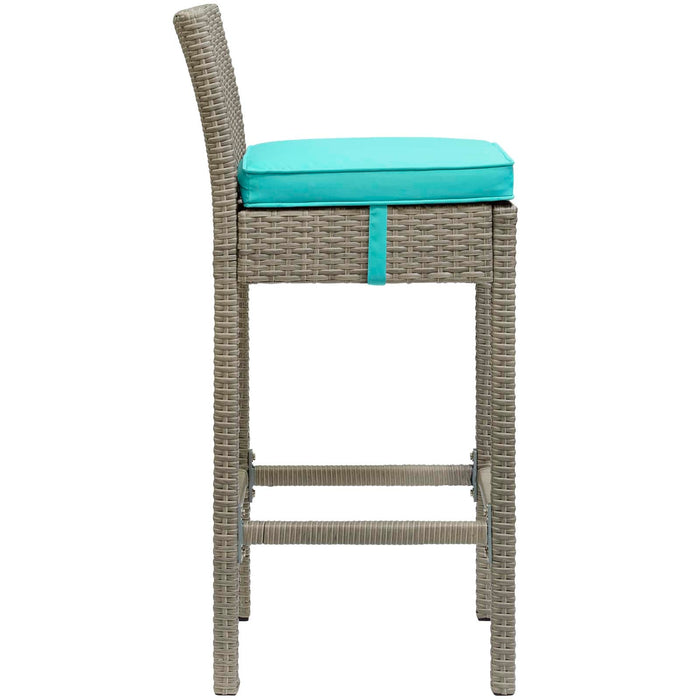 Conduit Outdoor Patio Wicker Rattan Bar Stool Set of 4