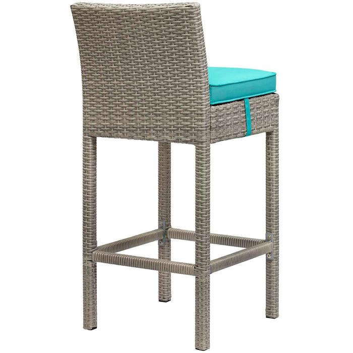 Conduit Outdoor Patio Wicker Rattan Bar Stool Set of 4