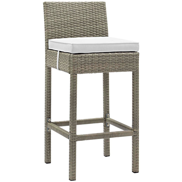 Conduit Outdoor Patio Wicker Rattan Bar Stool Set of 4