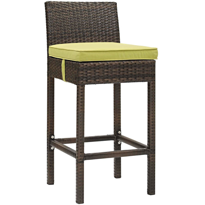 Conduit Bar Stool Outdoor Patio Wicker Rattan Set of 2