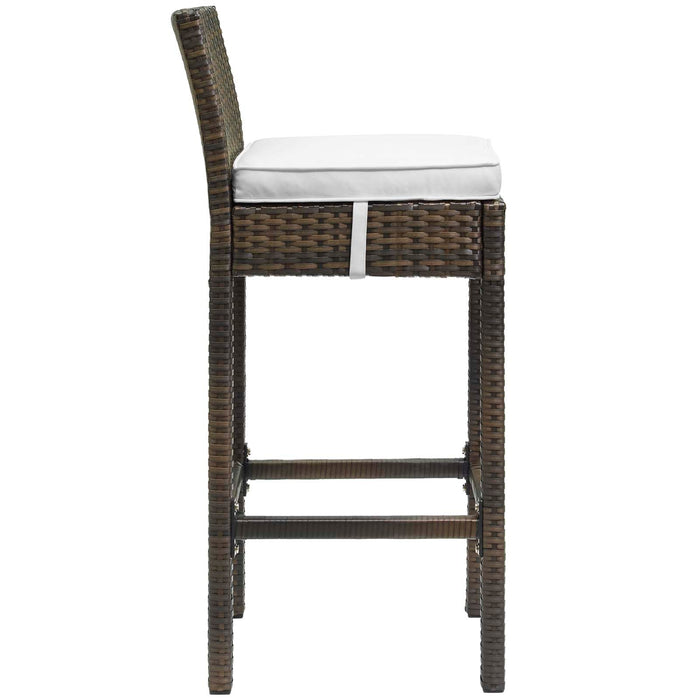 Conduit Bar Stool Outdoor Patio Wicker Rattan Set of 2