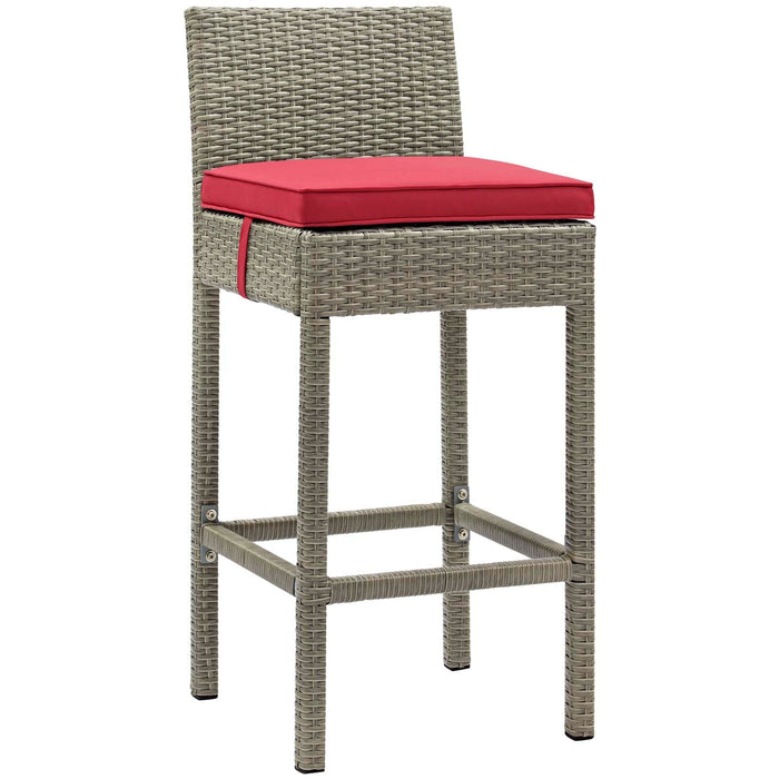 Conduit Outdoor Patio Wicker Rattan Bar Stool Set of 2