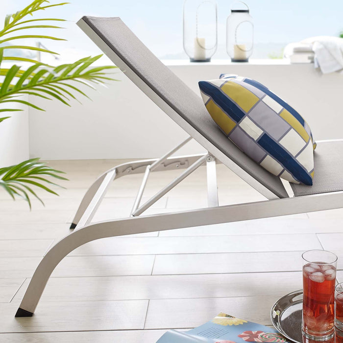 Savannah Mesh Chaise Outdoor Patio Aluminum Lounge Chair