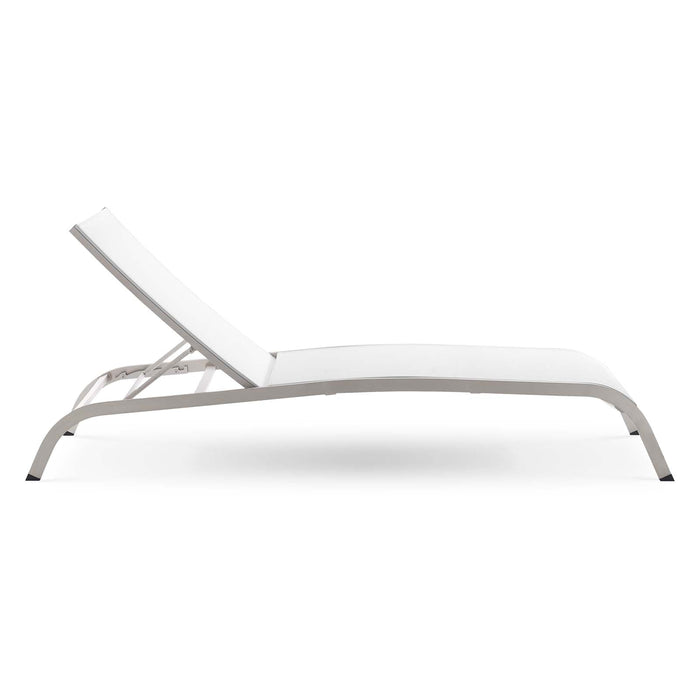 Savannah Mesh Chaise Outdoor Patio Aluminum Lounge Chair