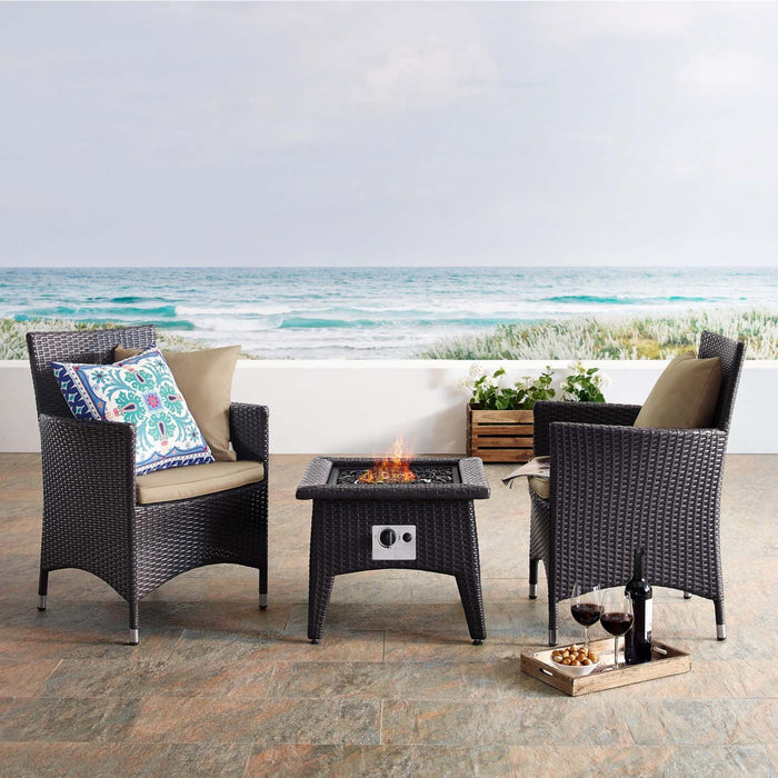 Convene 3 Piece Set Outdoor Patio with Fire Pit