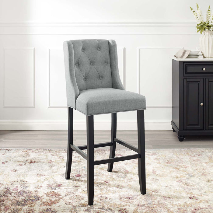 Baronet Tufted Button Upholstered Fabric Bar Stool