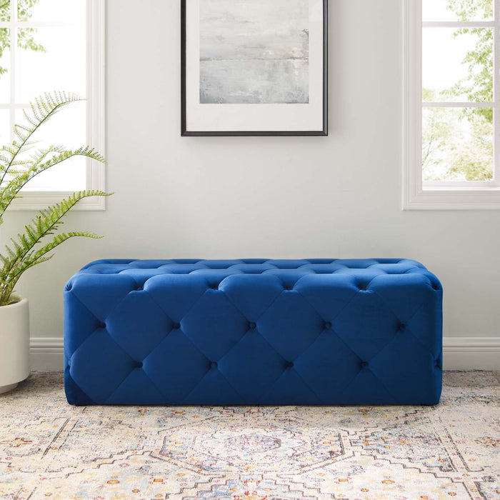 Amour 48" Tufted Button Entryway Performance Velvet Bench