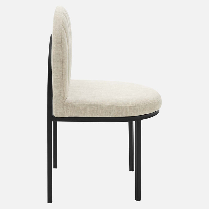 Isla Channel Tufted Upholstered Fabric Dining Side Chair