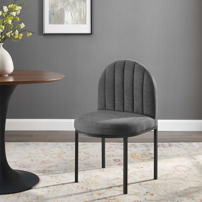 Isla Channel Tufted Upholstered Fabric Dining Side Chair