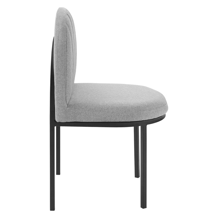 Isla Channel Tufted Upholstered Fabric Dining Side Chair