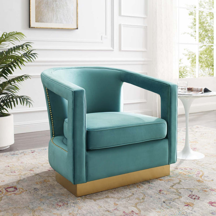 Frolick Performance Velvet Armchair