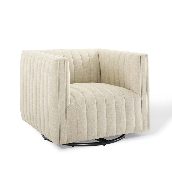 Conjure Tufted Swivel Upholstered Armchair