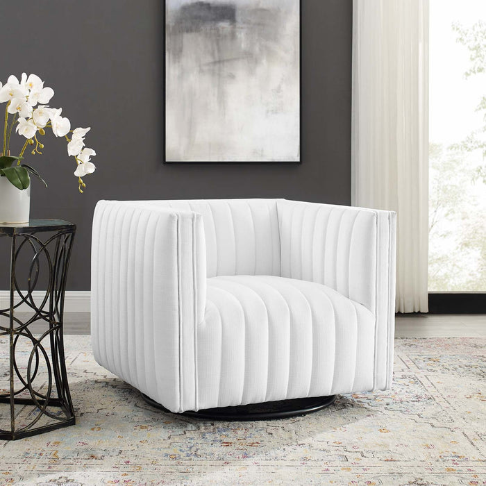 Conjure Tufted Swivel Upholstered Armchair