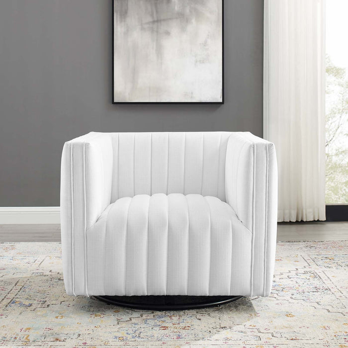 Conjure Tufted Swivel Upholstered Armchair