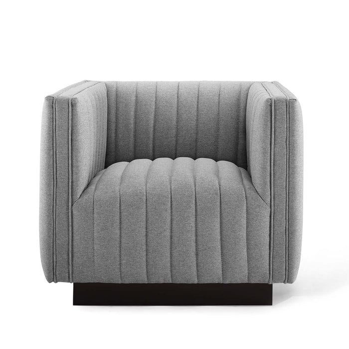 Conjure Tufted Upholstered Fabric Armchair