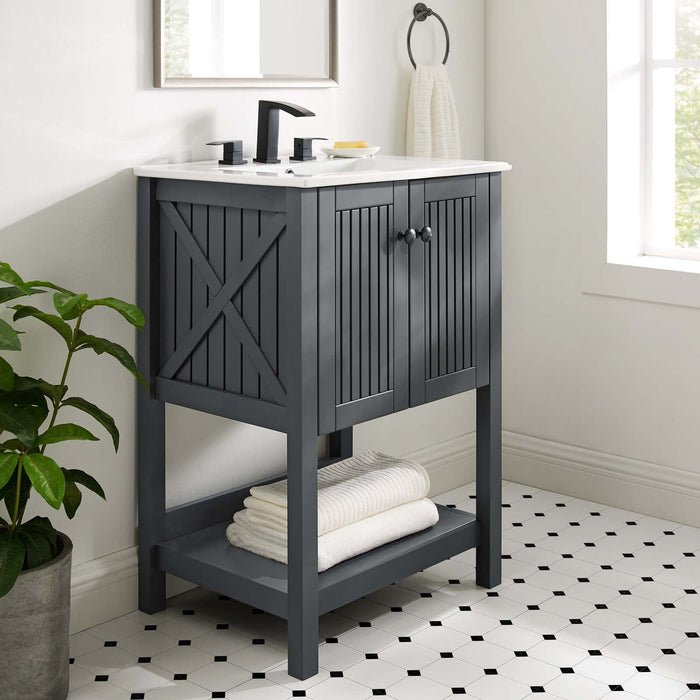 Steam 23" Bathroom Vanity Cabinet (Sink Basin Not Included)