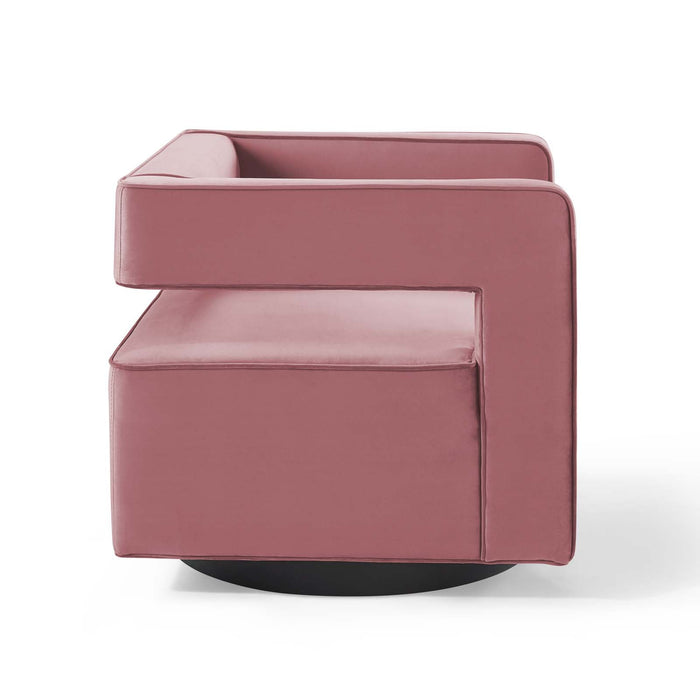 Booth Performance Velvet Swivel Armchair