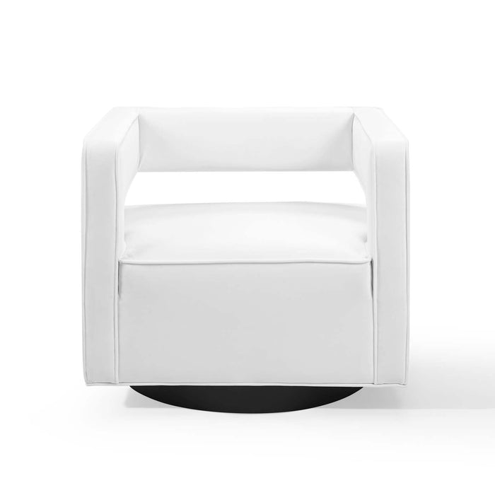 Booth Performance Velvet Swivel Armchair