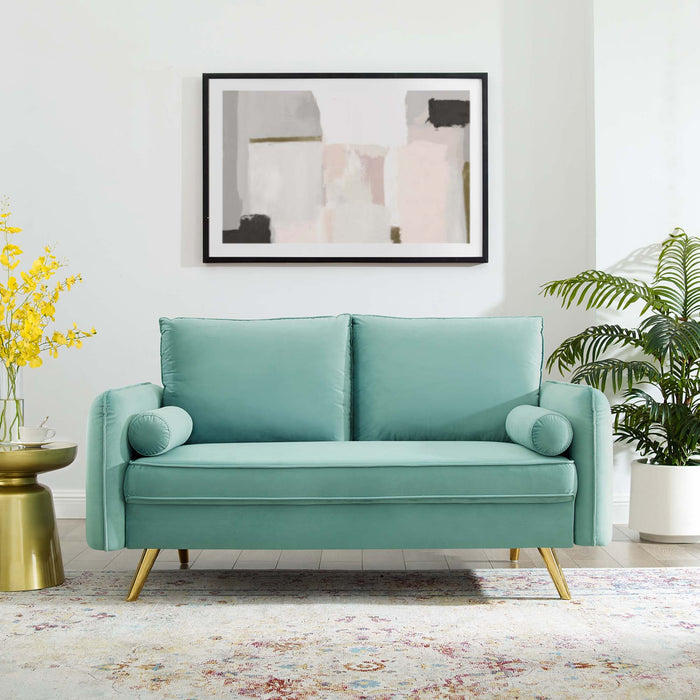 Revive Performance Velvet Loveseat