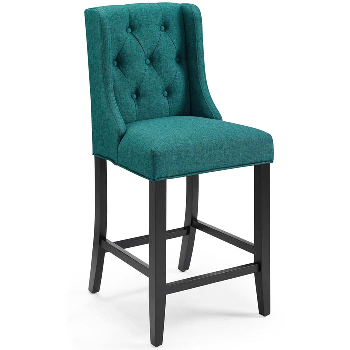 Baronet Counter Bar Stool Upholstered Fabric Set of 2