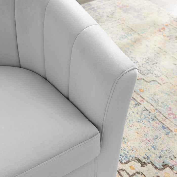 Prospect Performance Velvet Swivel Armchair