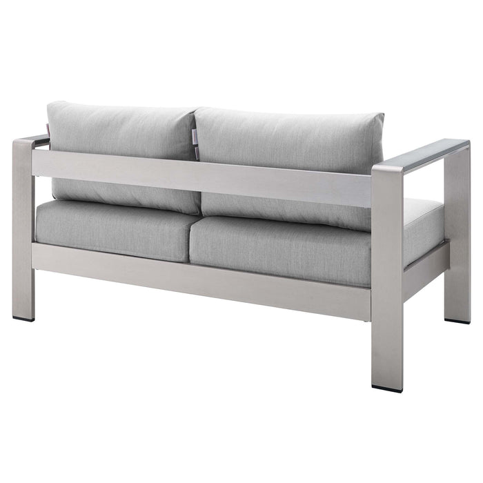 Shore Sunbrella® Fabric Aluminum Outdoor Patio Loveseat