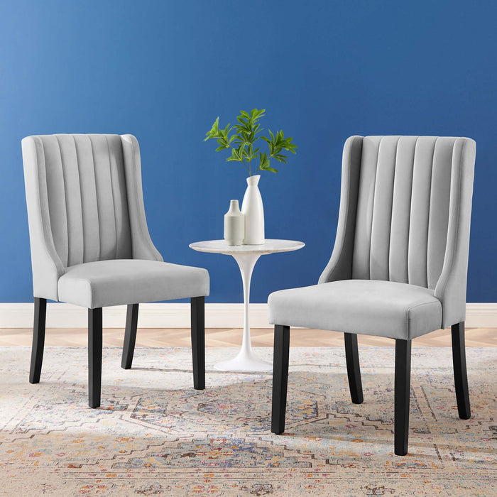 Renew Parsons Performance Velvet Dining Side Chairs - Set of 2