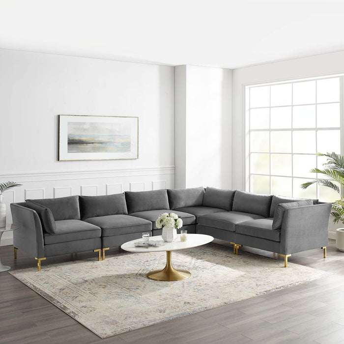 Ardent 6-Piece Performance Velvet Sectional Sofa