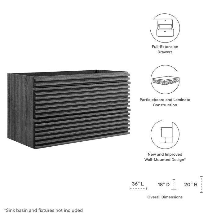 Render Wall-Mount Bathroom Cabinet Basin Not Included