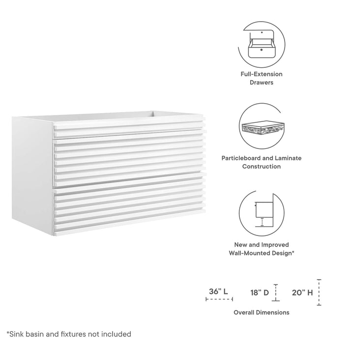 Render Wall-Mount Bathroom Cabinet Basin Not Included