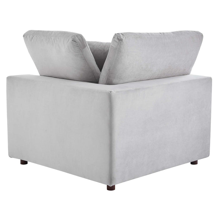 Commix Down Filled Overstuffed Performance Velvet Corner Chair