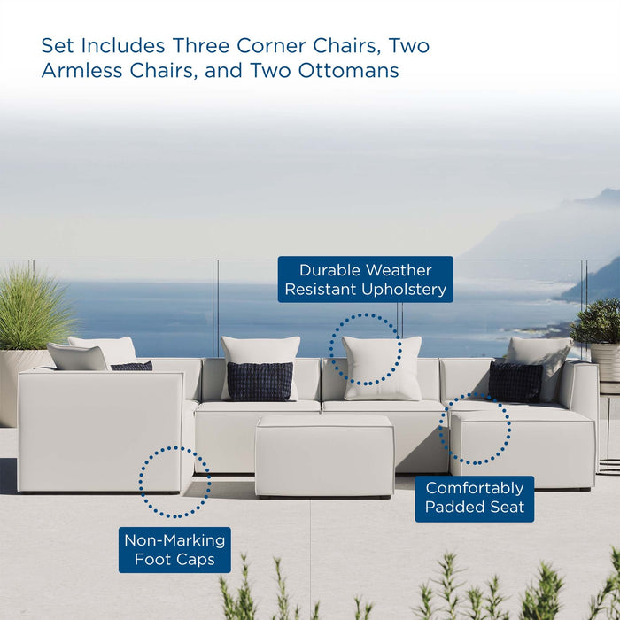 Saybrook Outdoor Patio Upholstered 7-Piece Sectional Sofa