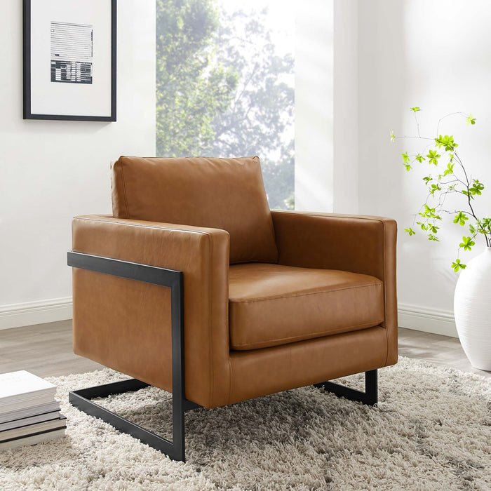 Posse Vegan Leather Accent Chair