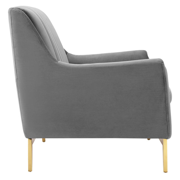 Winsome Channel Tufted Performance Velvet Loveseat